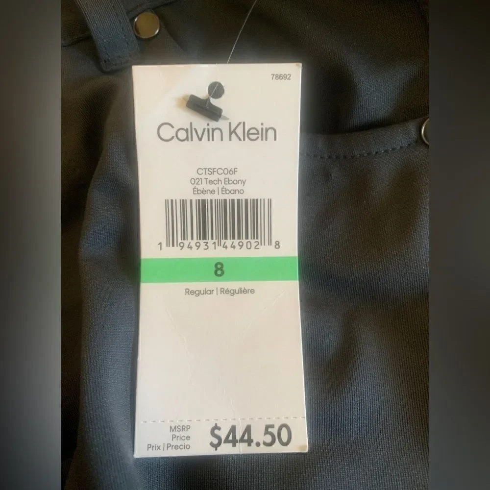 Calvin Klein 5 pocket stretch fabric slim fit pants
